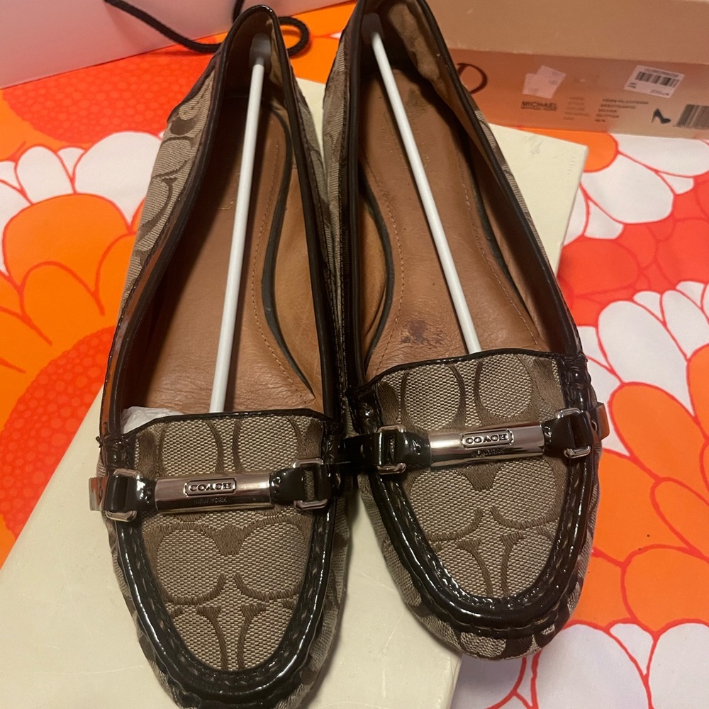 Coach Brown Flats Classic Loafers